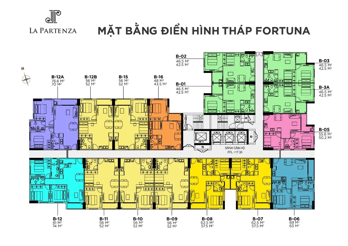 La Partenza mặt bằng tháp Fortuna
