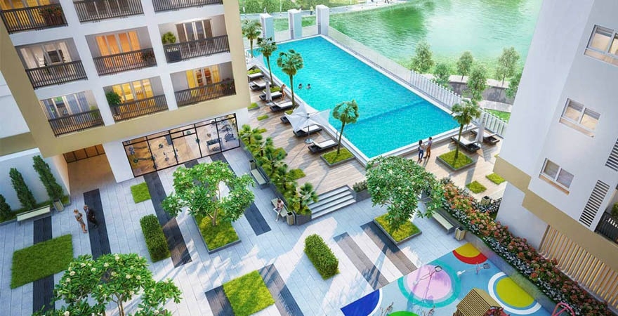 Tiện ích hồ bơi căn hộ Richmon City Nguyễn xí